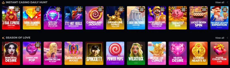 Instant casino betting